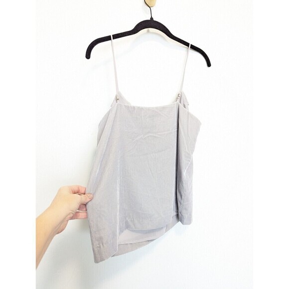 J Crew Velvet Tank Top Gray Size 8P - Picture 6 of 9